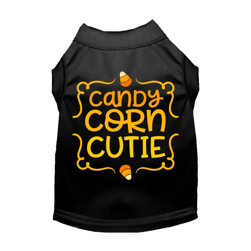 Mirage Halloween Candy Corn Cutie Dog Shirt - Black