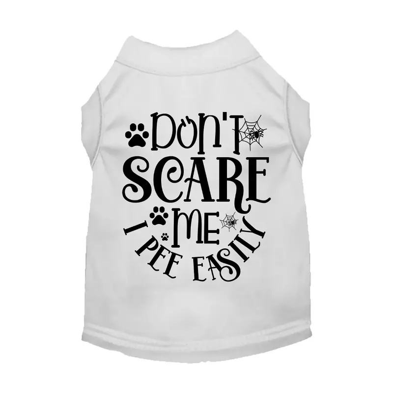 Mirage Halloween I Pee Easily Dog Shirt - White