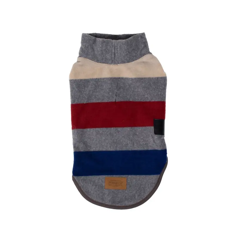 Pendleton Pet Fitted Fleece Dog Vest - Cabin Stripe Gray