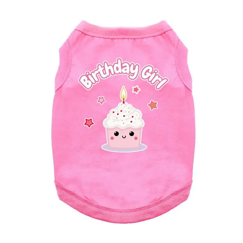 Doggie Design Birthday Girl Tank Top Dog Shirt - Pink