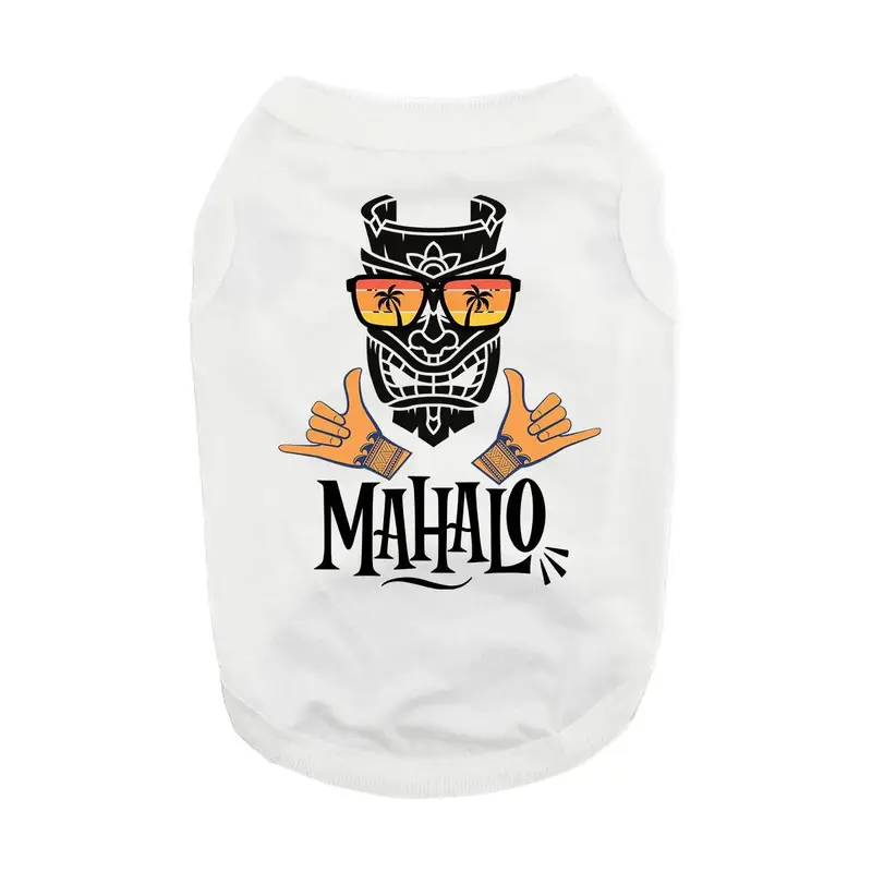 Doggie Design Mahalo Tank Top Dog Shirt - White