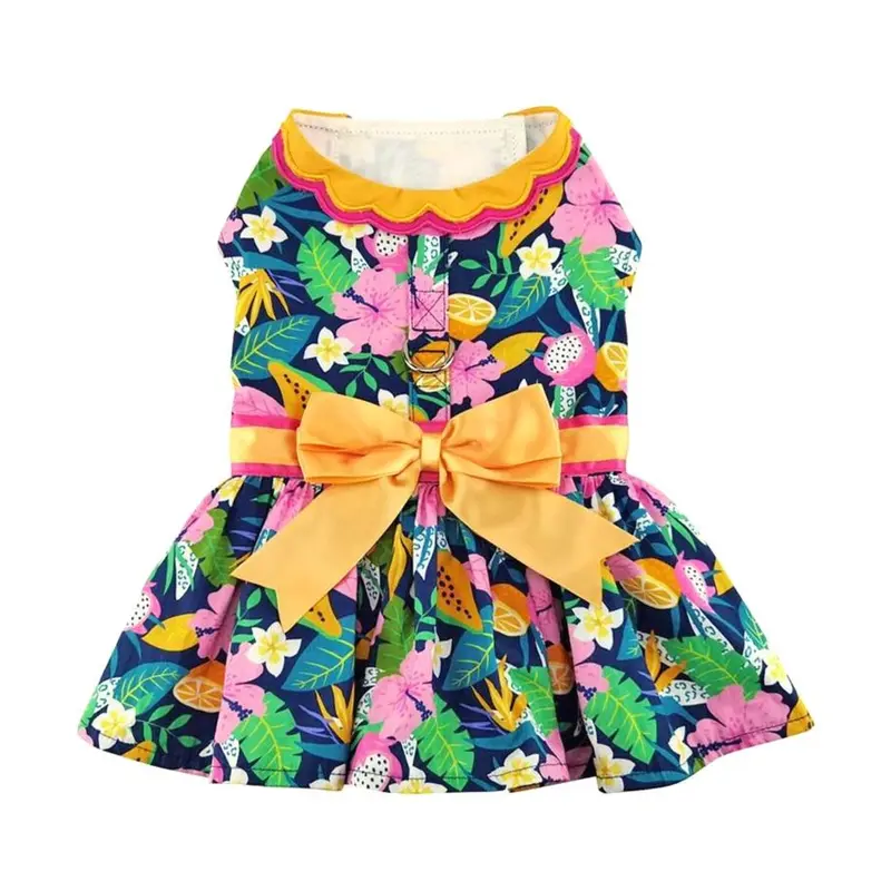 Fiesta Floral Dog Harness Dress by Doggie Design