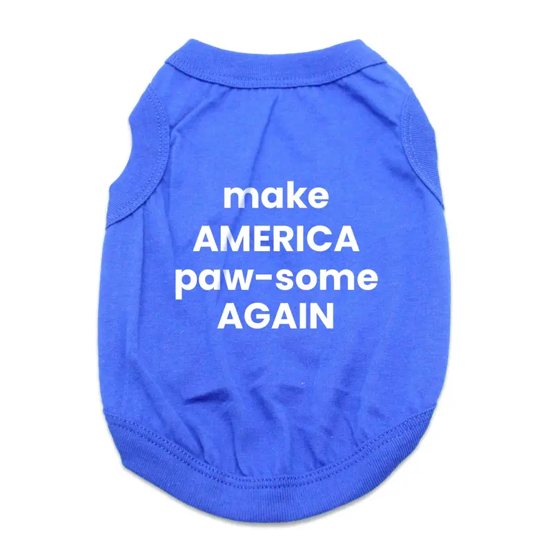 MAPA (Make AMERICA Paw-some Again) Dog Shirt - Blue