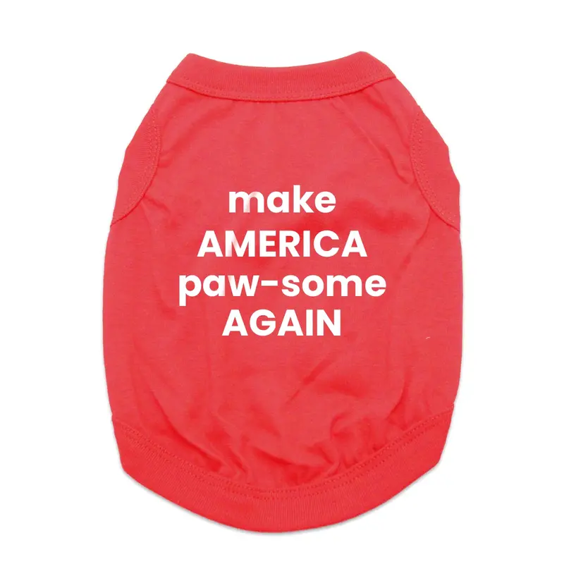 MAPA (Make AMERICA Paw-some Again) Dog Shirt - Red