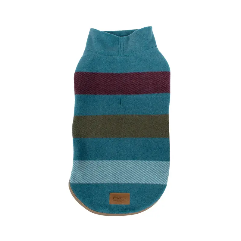 Pendleton Pet Fitted Fleece Dog Vest - Cabin Stripe Shale