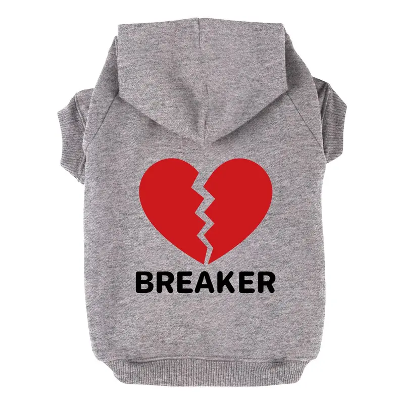 Heartbreaker Dog Hoodie - Gray