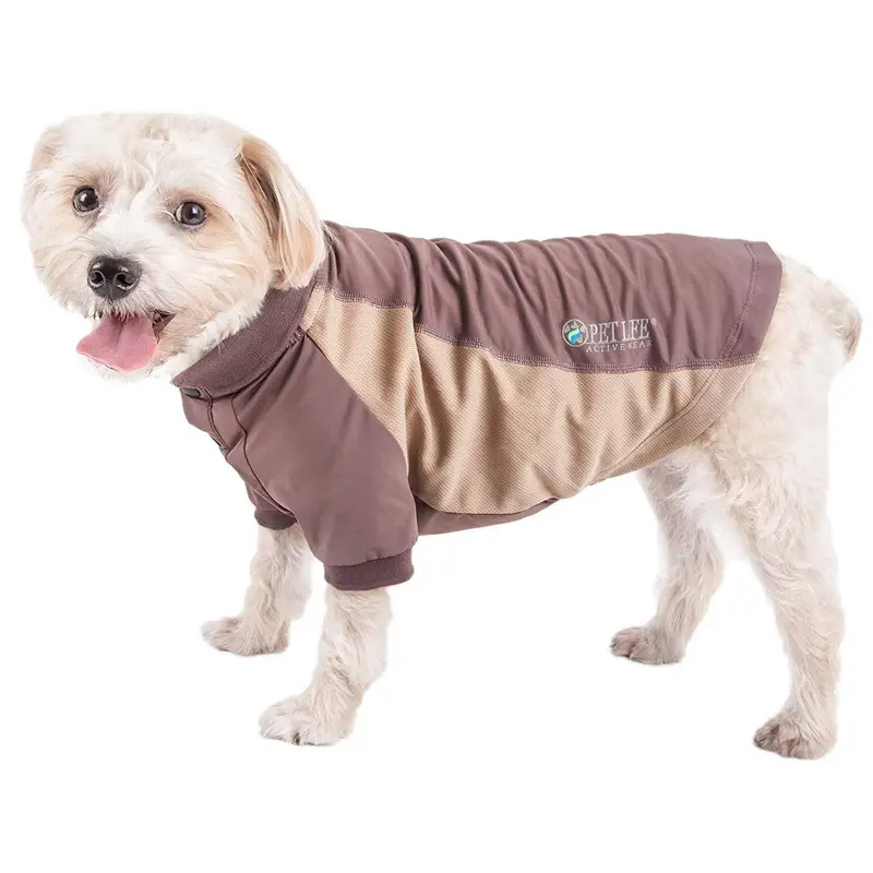 Pet Life ACTIVE Barko Pawlo Performance Dog Polo - Brown