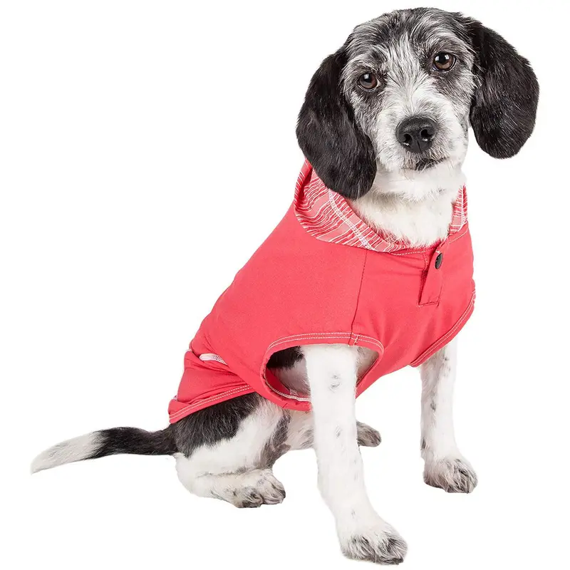 Pet Life ACTIVE Pull-Rover Performance Sleeveless Dog Hoodie - Coral Red