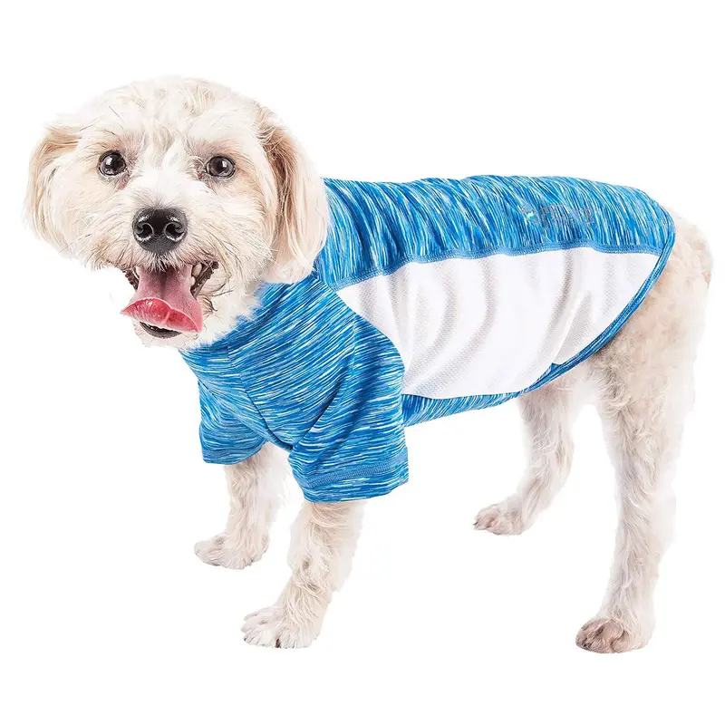 Pet Life ACTIVE Warf Speed Performance Dog T-Shirt - Blue Heather