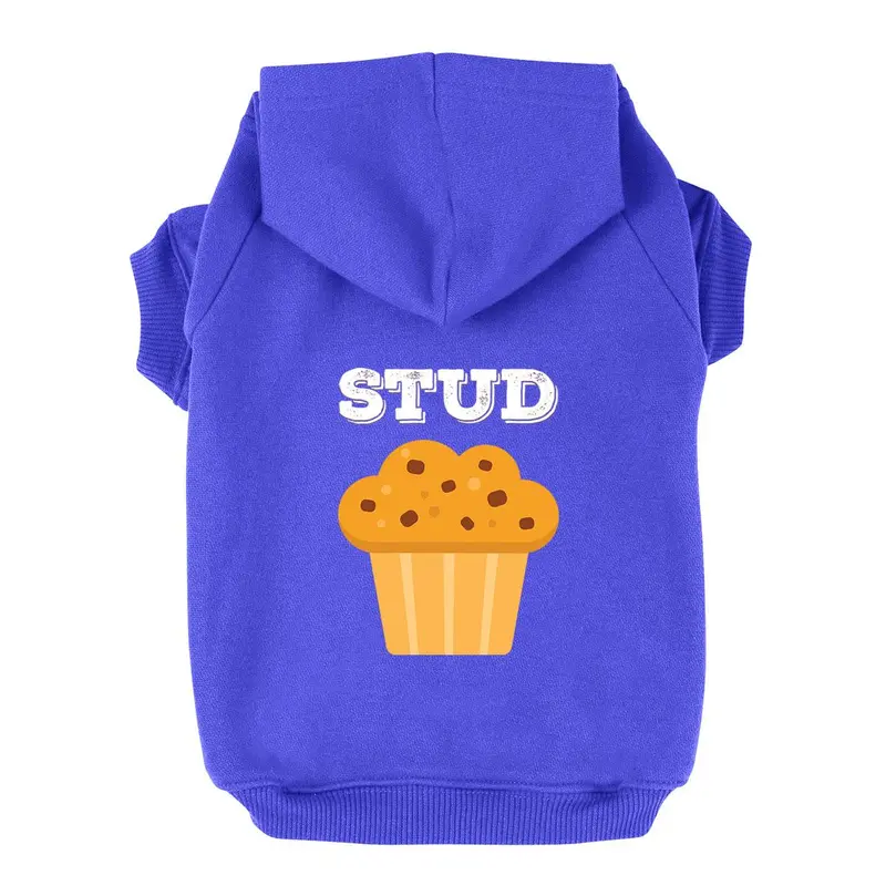 Stud Muffin Dog Hoodie - Blue