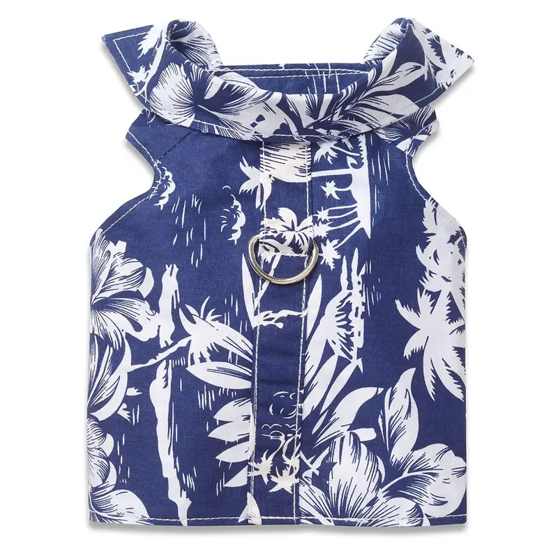 Doggles Hawaiian Vest Dog Harness - Blue