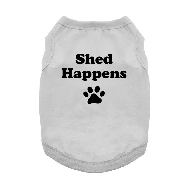 Shed Happens Dog Shirt - Gray