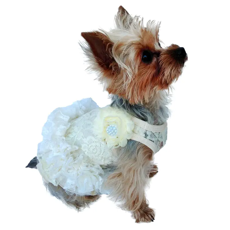The Dog Squad Garden Party Tutu Dog Dress - Ivory