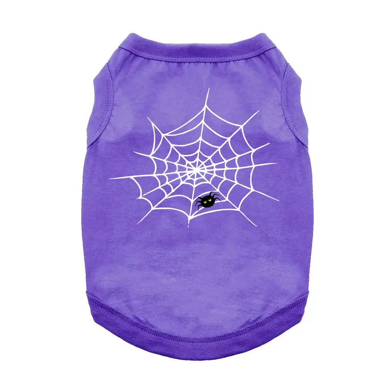Cute Spider Halloween Dog and Cat Shirt - Purple