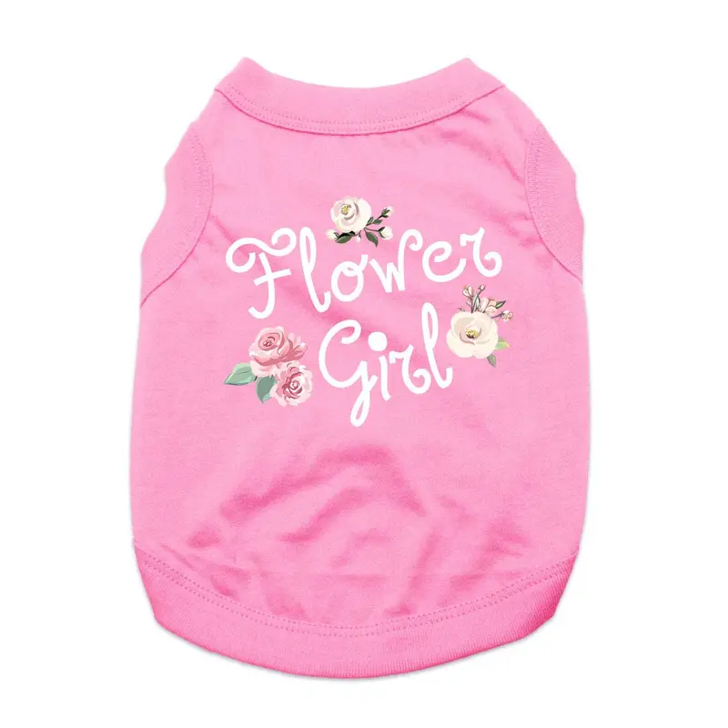 Flower Girl Dog Shirt - Pink