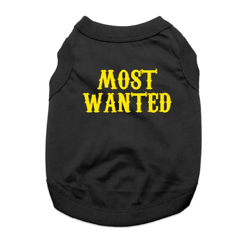 Most Wanted Dog Shirt - Black