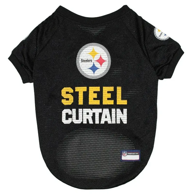 Pittsburgh Steelers Slogan Dog Jersey - Steel Curtain