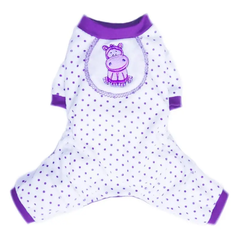 Pooch Outfitters Hippo Dog Pajamas - Purple