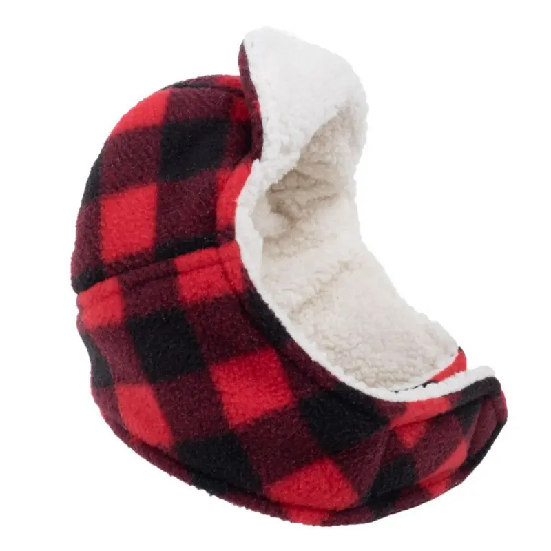 Worthy Dog Aviator Dog Hat - Red Buffalo Plaid