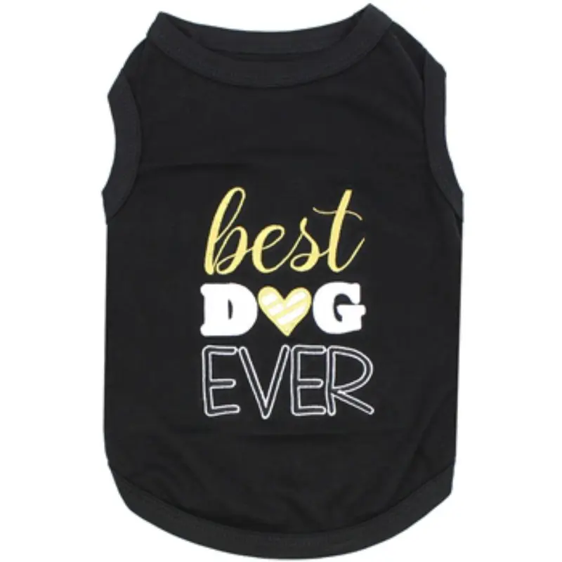 Best Dog Ever Dog Tank by Parisian Pet - Black