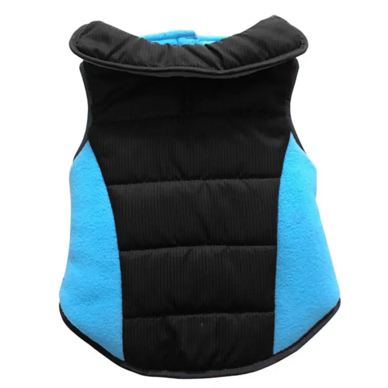 East Side Collection Sporty Puff & Fleece Dog Parka - Blue