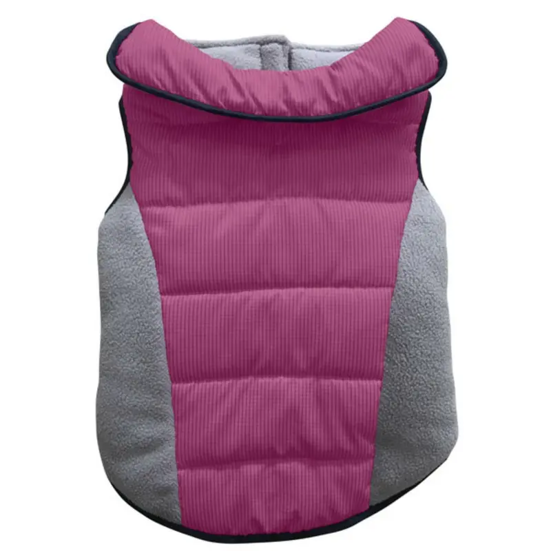 East Side Collection Sporty Puff & Fleece Dog Parka - Pink