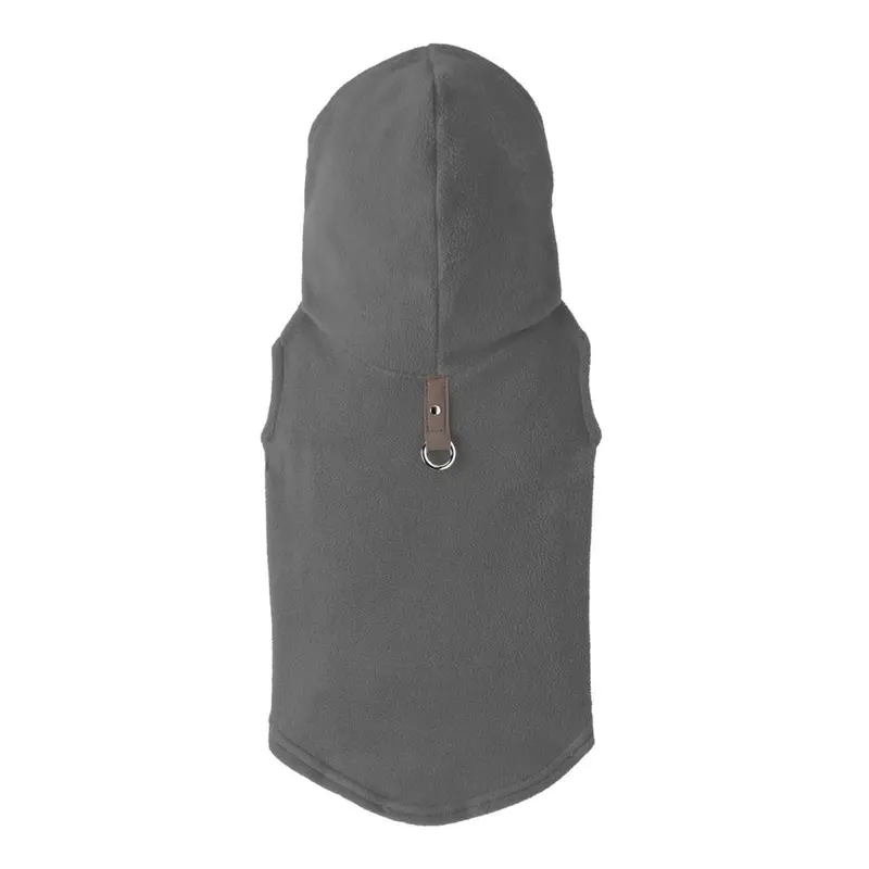 Fleece Vest Hoodie Dog Harness by Gooby - Gray