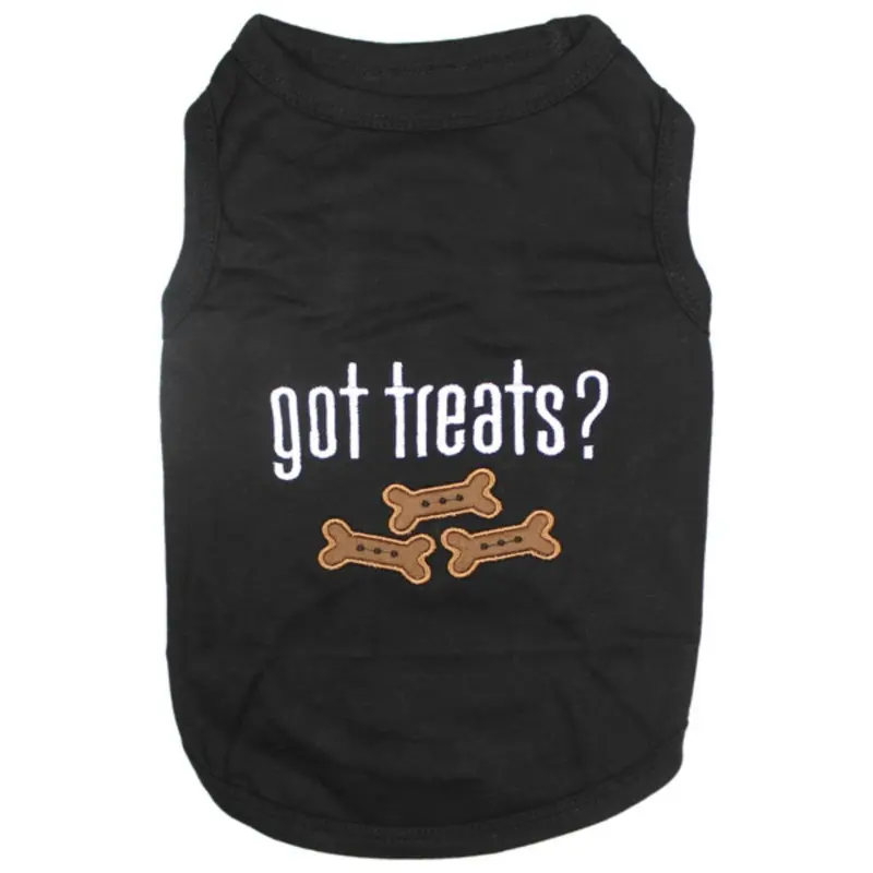 Got Treats Dog Tank by Parisian Pet - Black