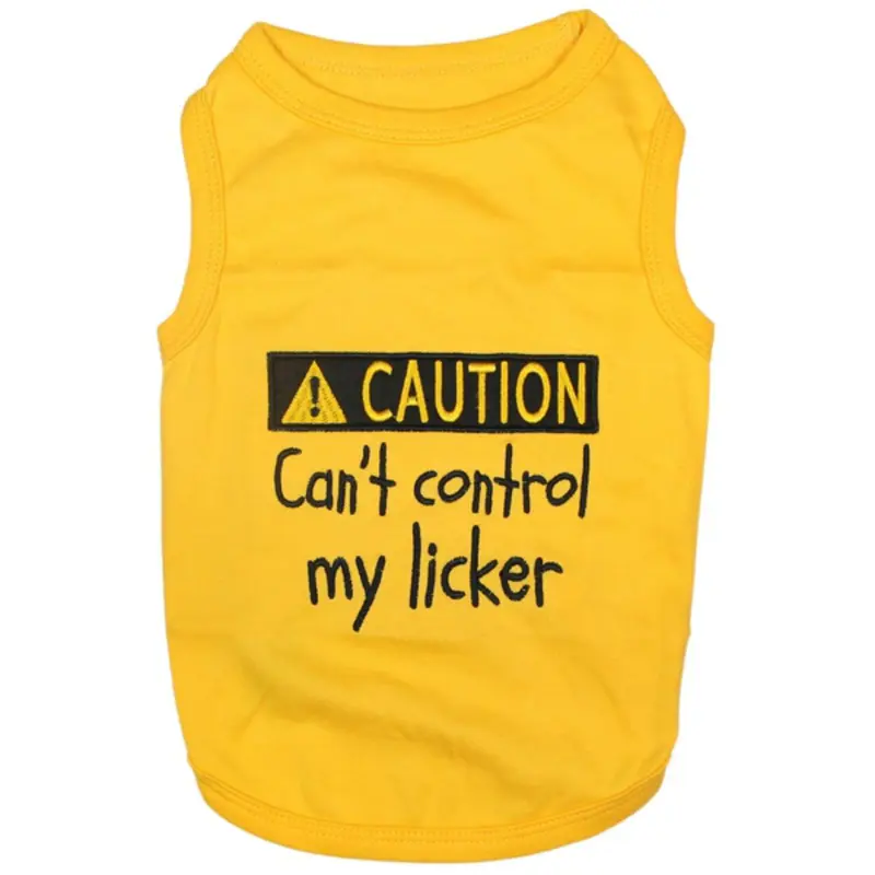 Licker Dog Tank by Parisian Pet - Yellow