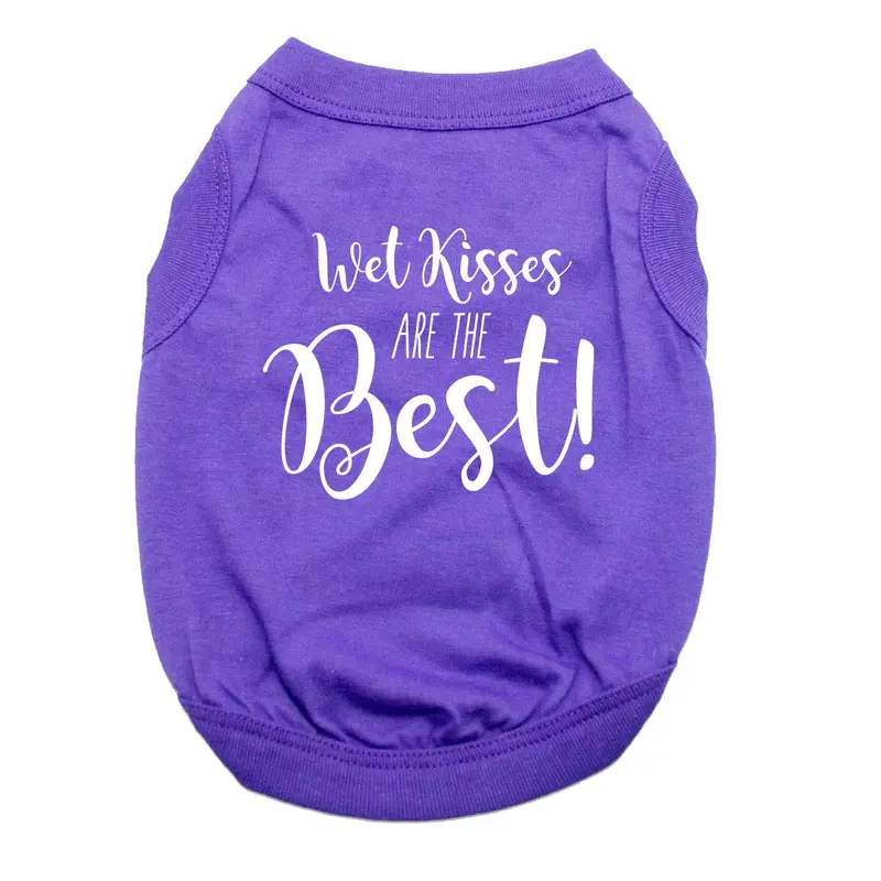 Wet Kisses are the Best Dog Shirt - Purple