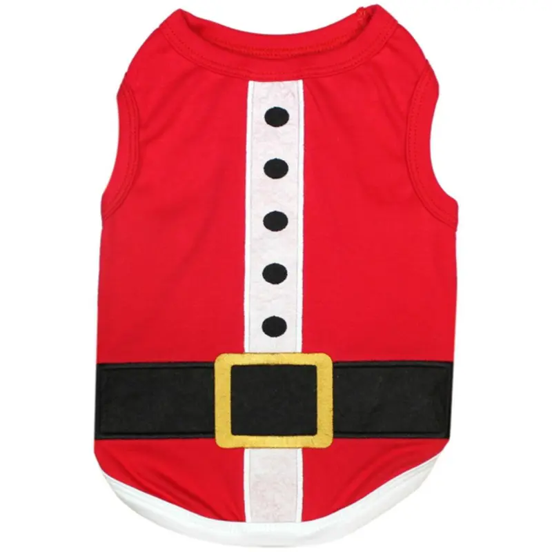 Santa's Outfit Dog Tank by Parisian Pet - Red