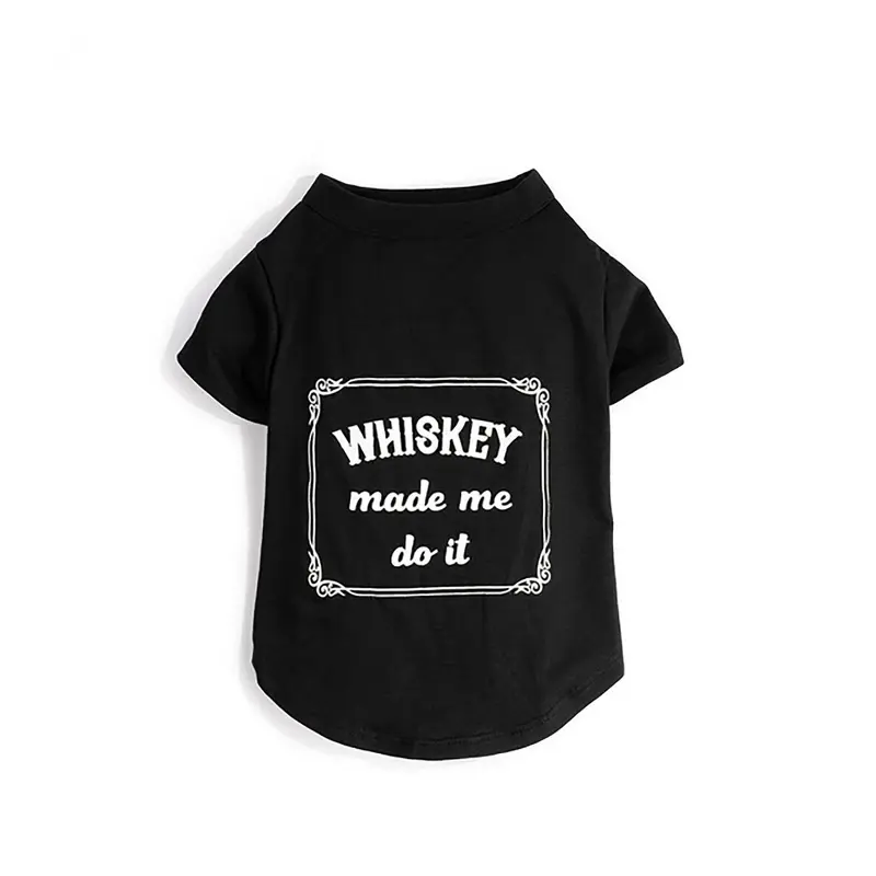 fabdog Whiskey Made Me Do It Dog Shirt - Black