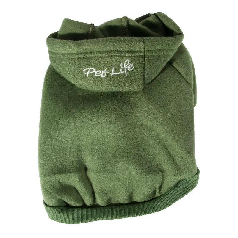 Pet Life Fashion Plush Dog Hoodie - Green
