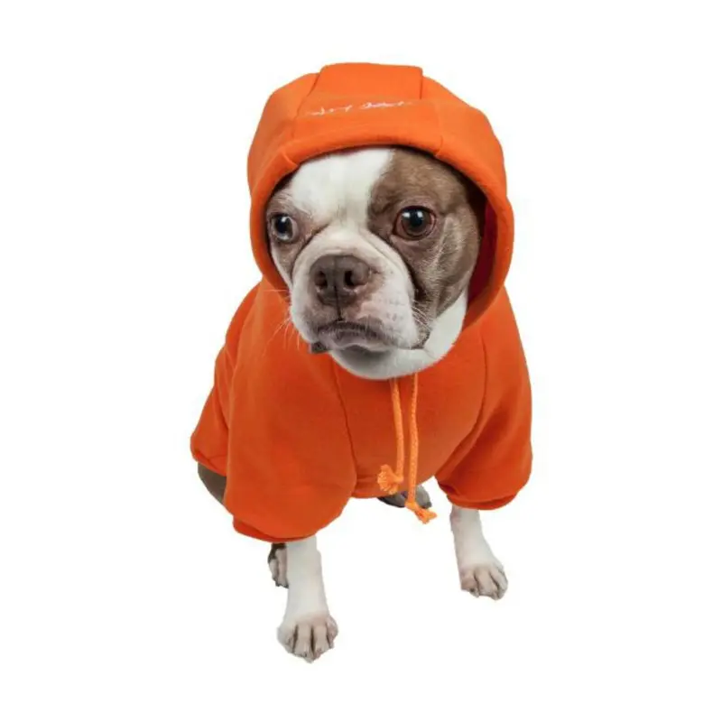 Pet Life Fashion Plush Dog Hoodie - Orange