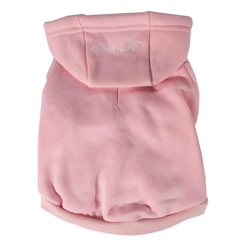 Pet Life Fashion Plush Dog Hoodie - Pink