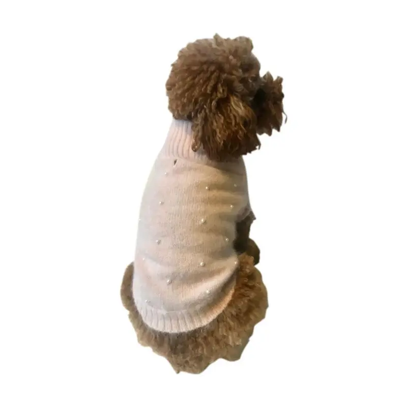 The Dog Squad Pearly Girl Dog Sweater - Blush Pink