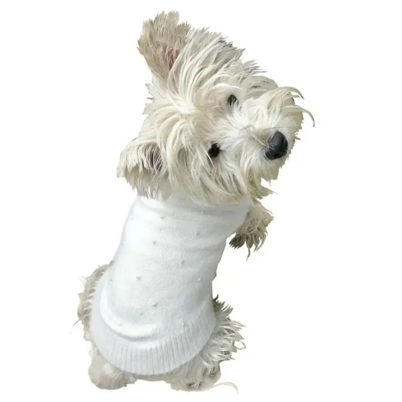 The Dog Squad Pearly Girl Dog Sweater - Ivory