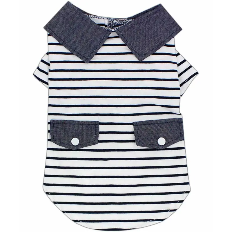 Preppy Boy Dog Polo by Parisian Pet - Striped