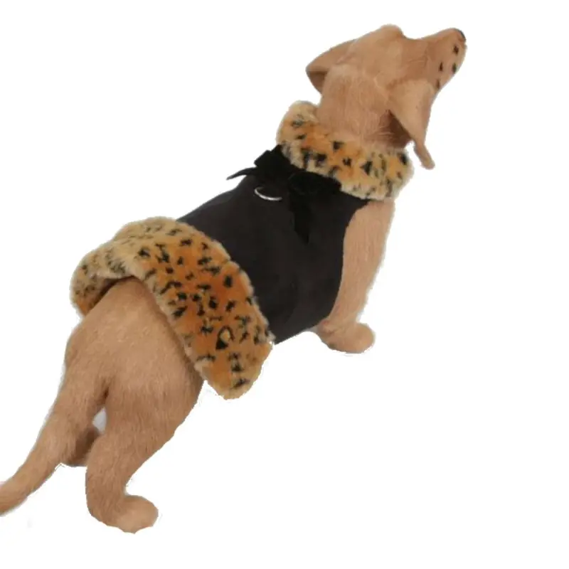 Susan Lanci Fur Dog Coat - Camel Lynx