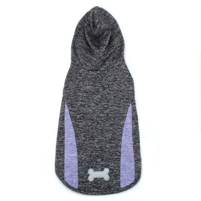 Casual Canine Trackster Sleeveless Dog Hoodie - Gray