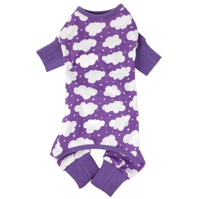 CuddlePup Dog Pajamas by Doggie Design - Purple Fluffy Clouds