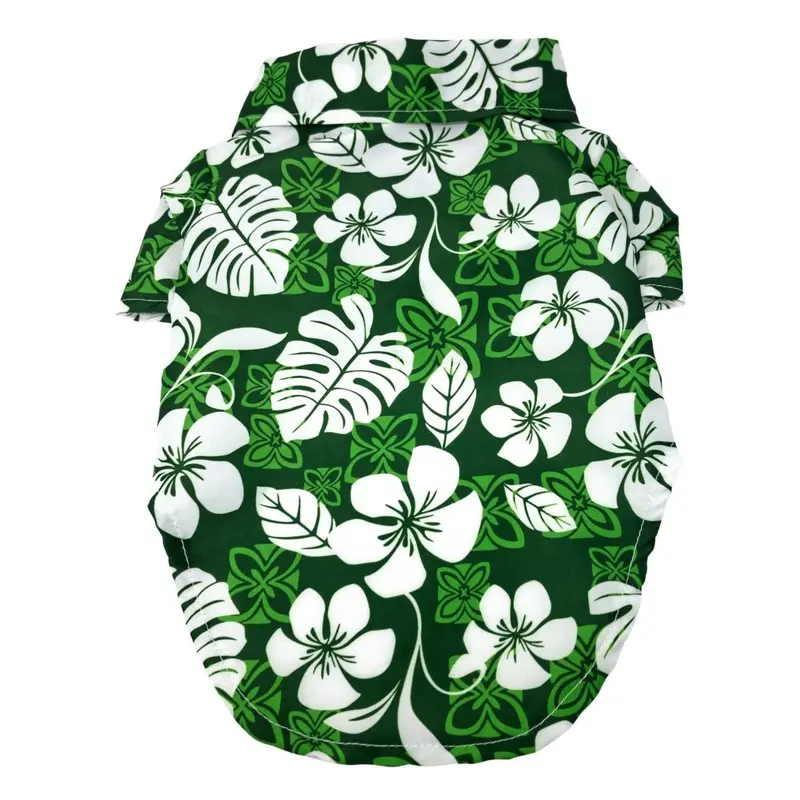 Hawaiian Camp Shirt by Doggie Design - Tropical Green