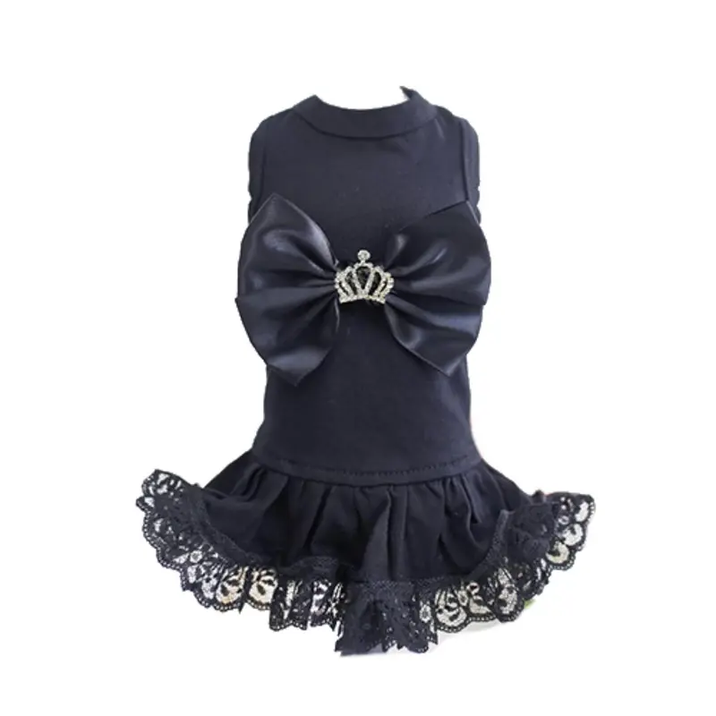 Hello Doggie Royal Princess Dog Dress - Black