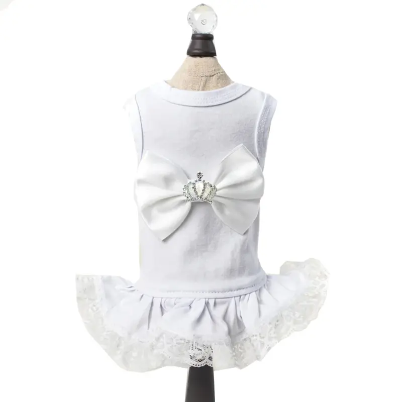 Hello Doggie Royal Princess Dog Dress - White