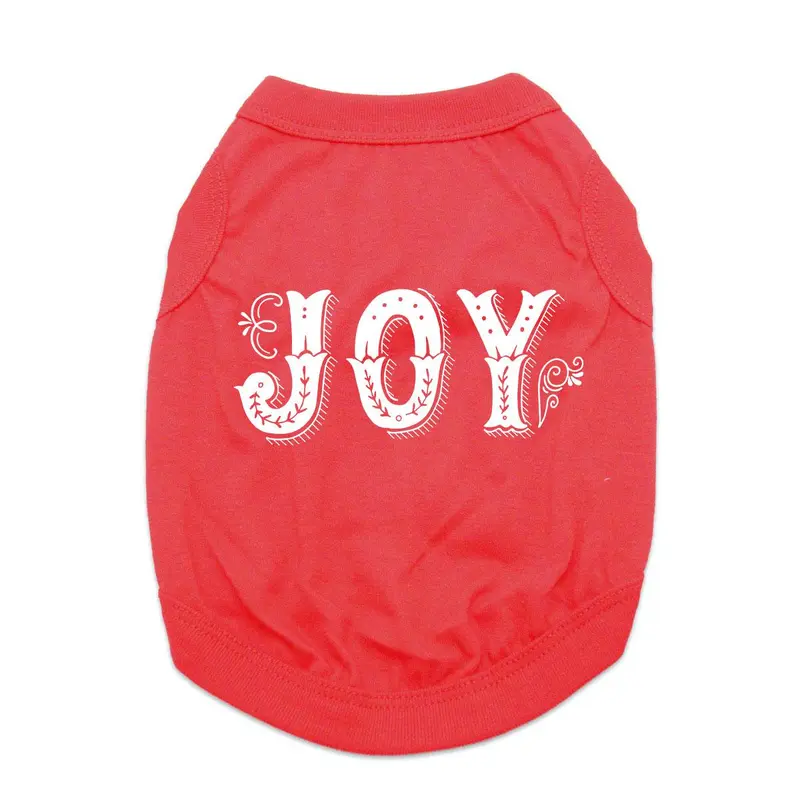 Joy Holiday Dog Shirt - Red