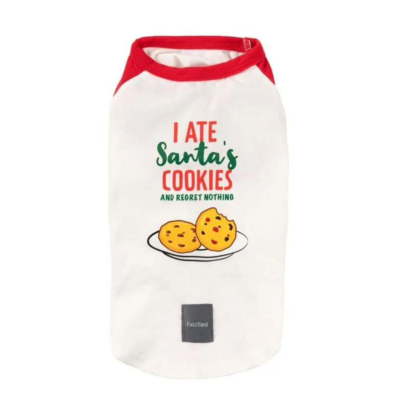 FuzzYard Holiday Dog T-Shirt - I Ate Santa's Cookies