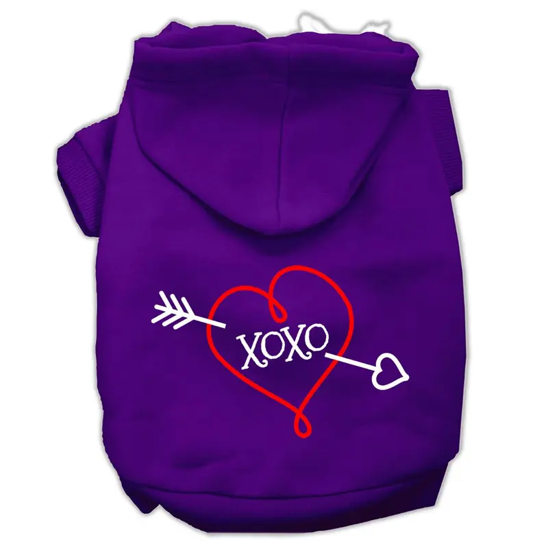 Mirage XOXO Dog Hoodie - Purple