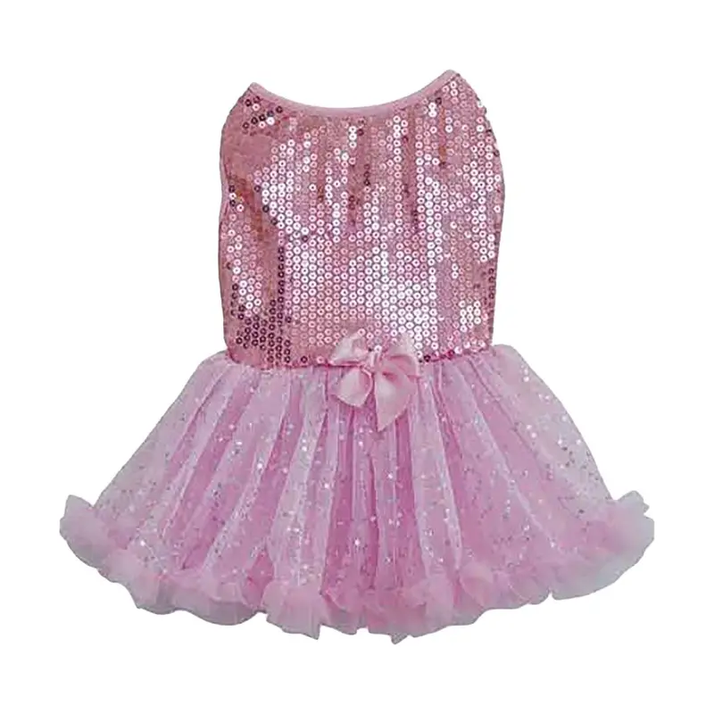 Pawpatu Sequin Petti Dog Dress - Pink