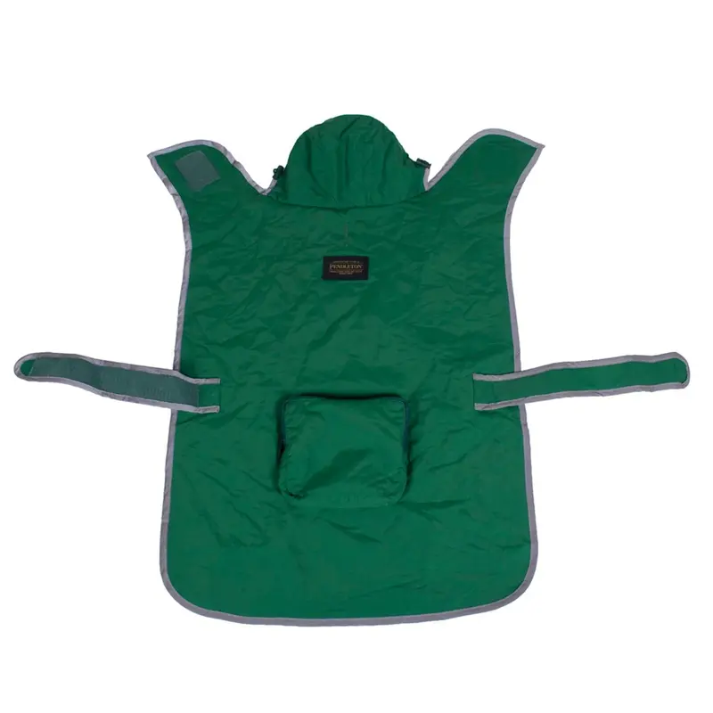 Pendleton Pet Waterproof Dog Rain Coat - Green w/Glacier Lining