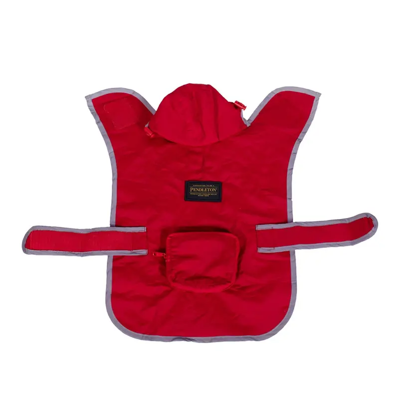 Pendleton Pet Waterproof Dog Rain Coat - Red w/Glacier Lining